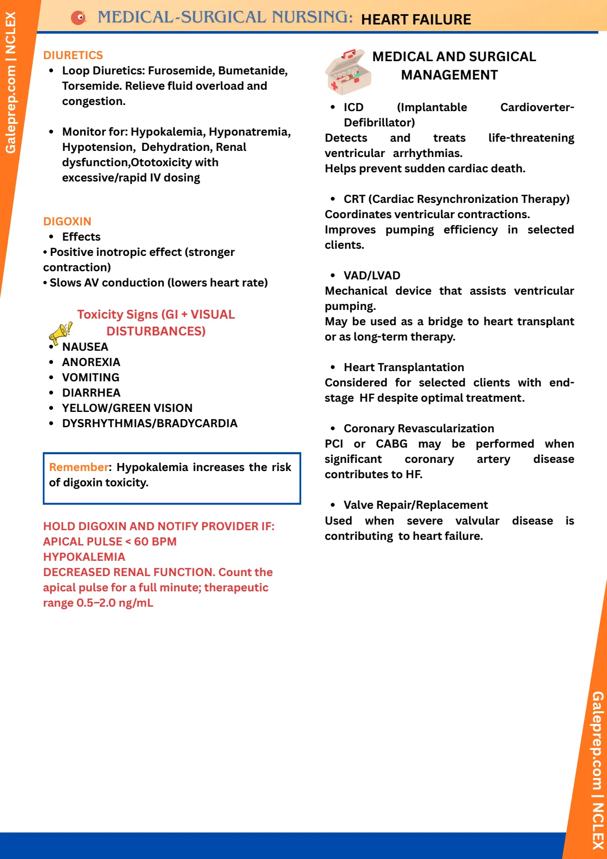 Heart Failure cheat sheet, page 4 of 4