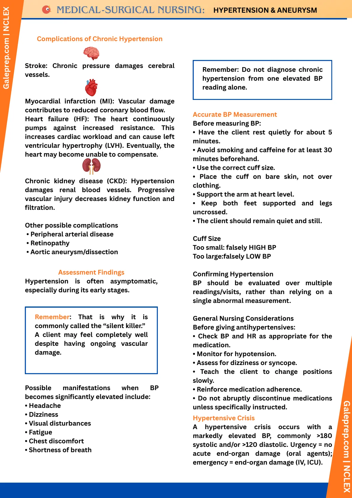 Hypertension & Aneurysm cheat sheet, page 2 of 5
