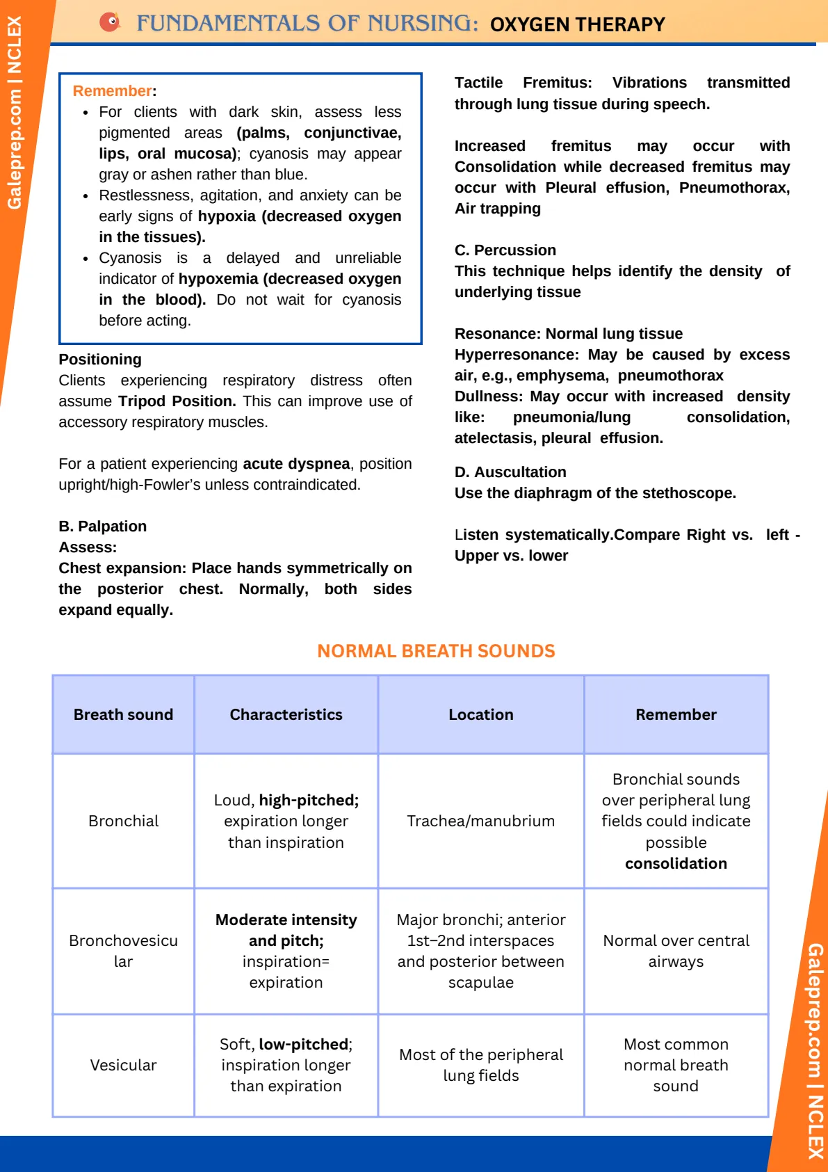 Oxygen Therapy cheat sheet, page 2 of 6