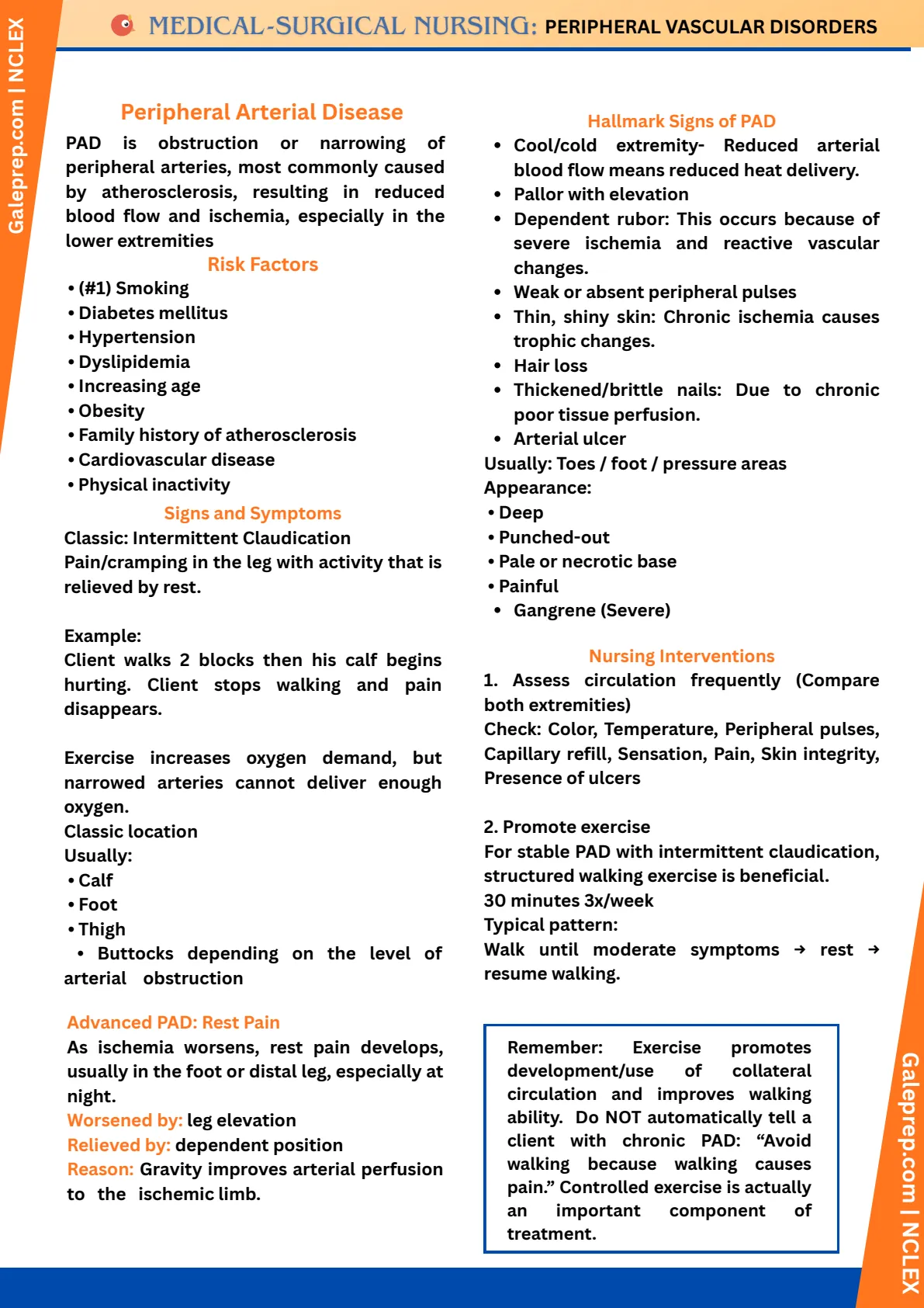 Peripheral Vascular Disorders cheat sheet, page 2 of 5